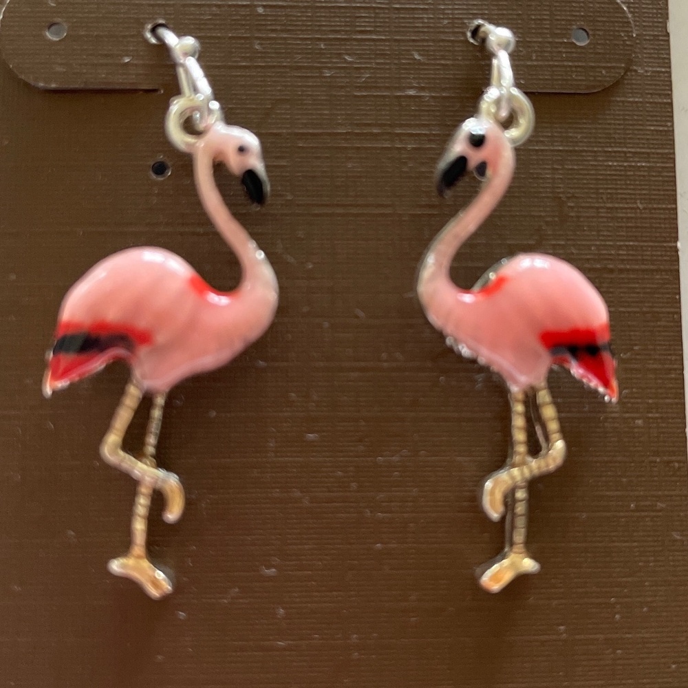 Brand new RAIN Flamingo earrings